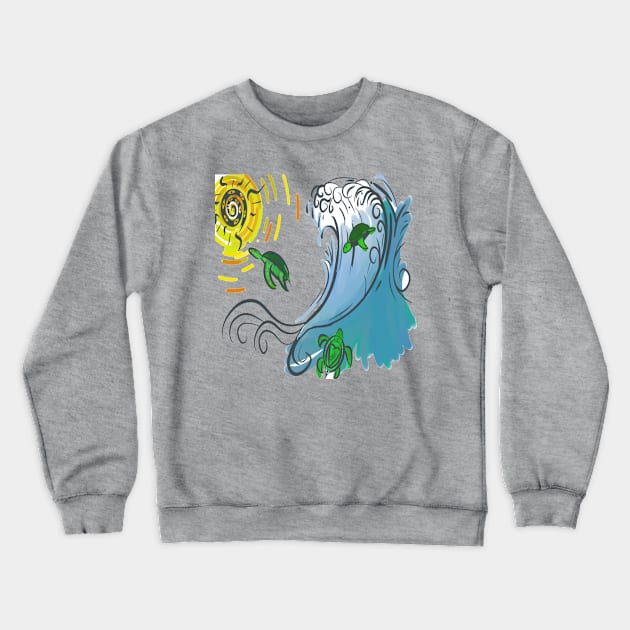 Three Little Turtles Crewneck Sweatshirt by Skye2112